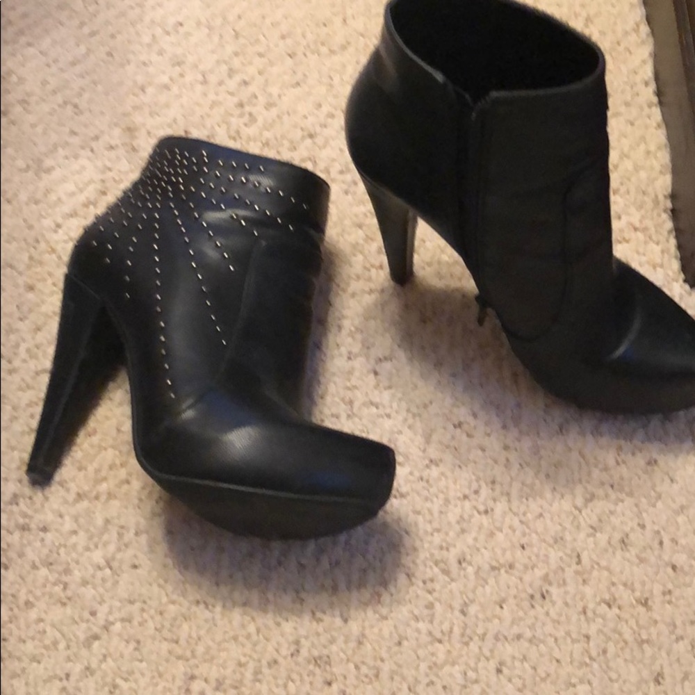 Platform ankle booties